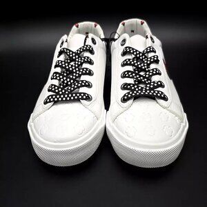 Disney Minnie Mouse White Canvas Low Top Sneaker Shoes Women's Size 6